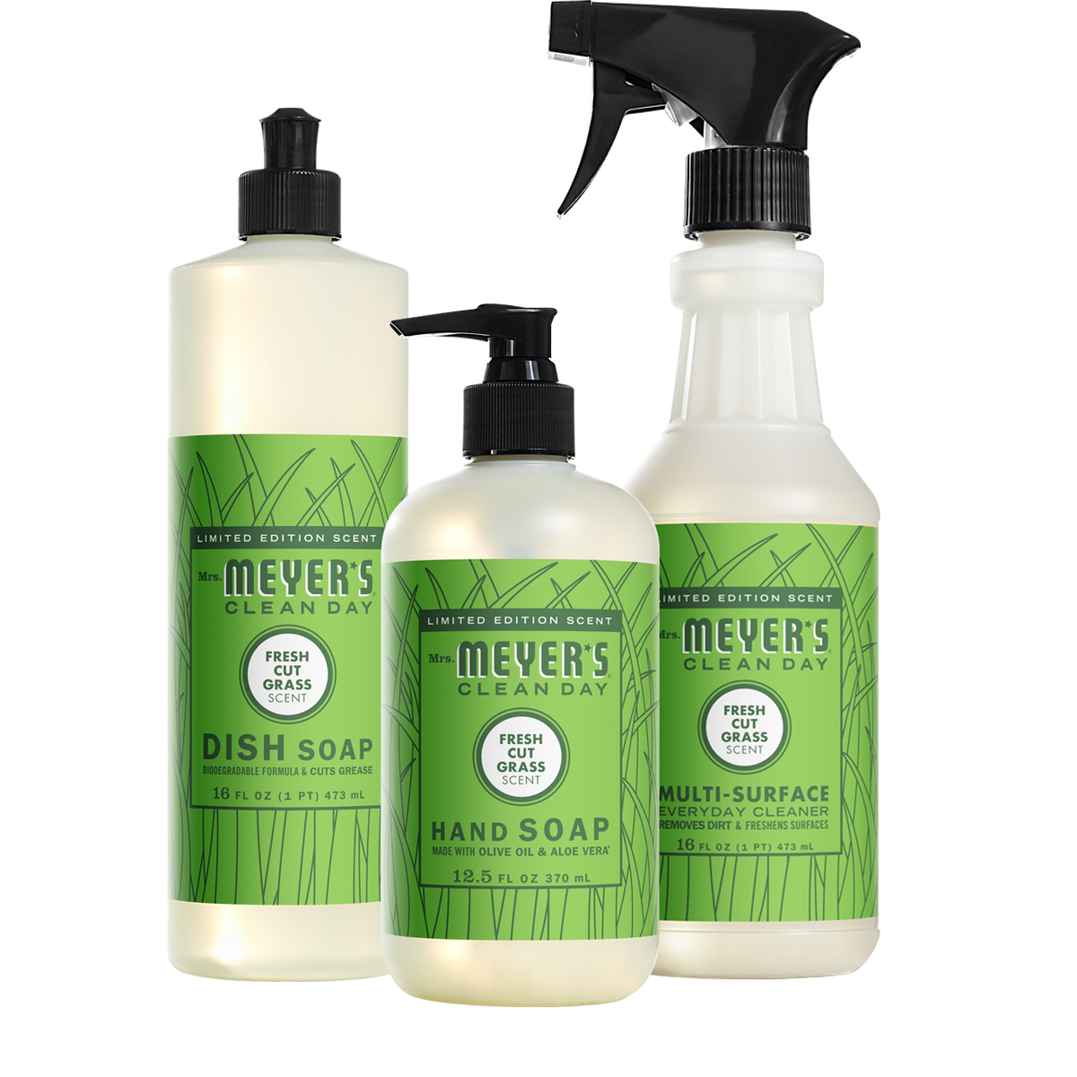 Mrs. Meyer's Fresh Cut Grass Kitchen Basics Set