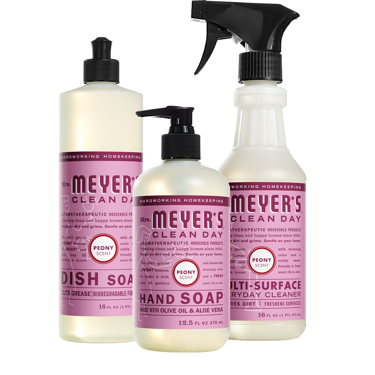 Mrs. Meyer's Peony Kitchen Basics Set