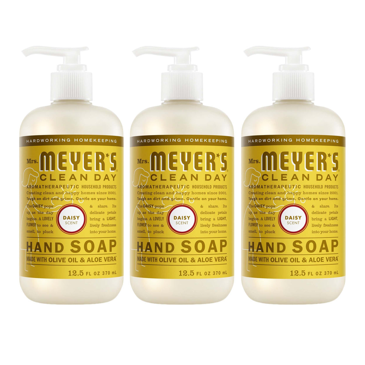 Mrs. Meyer's Daisy Liquid Hand Soap 3-count Bundle