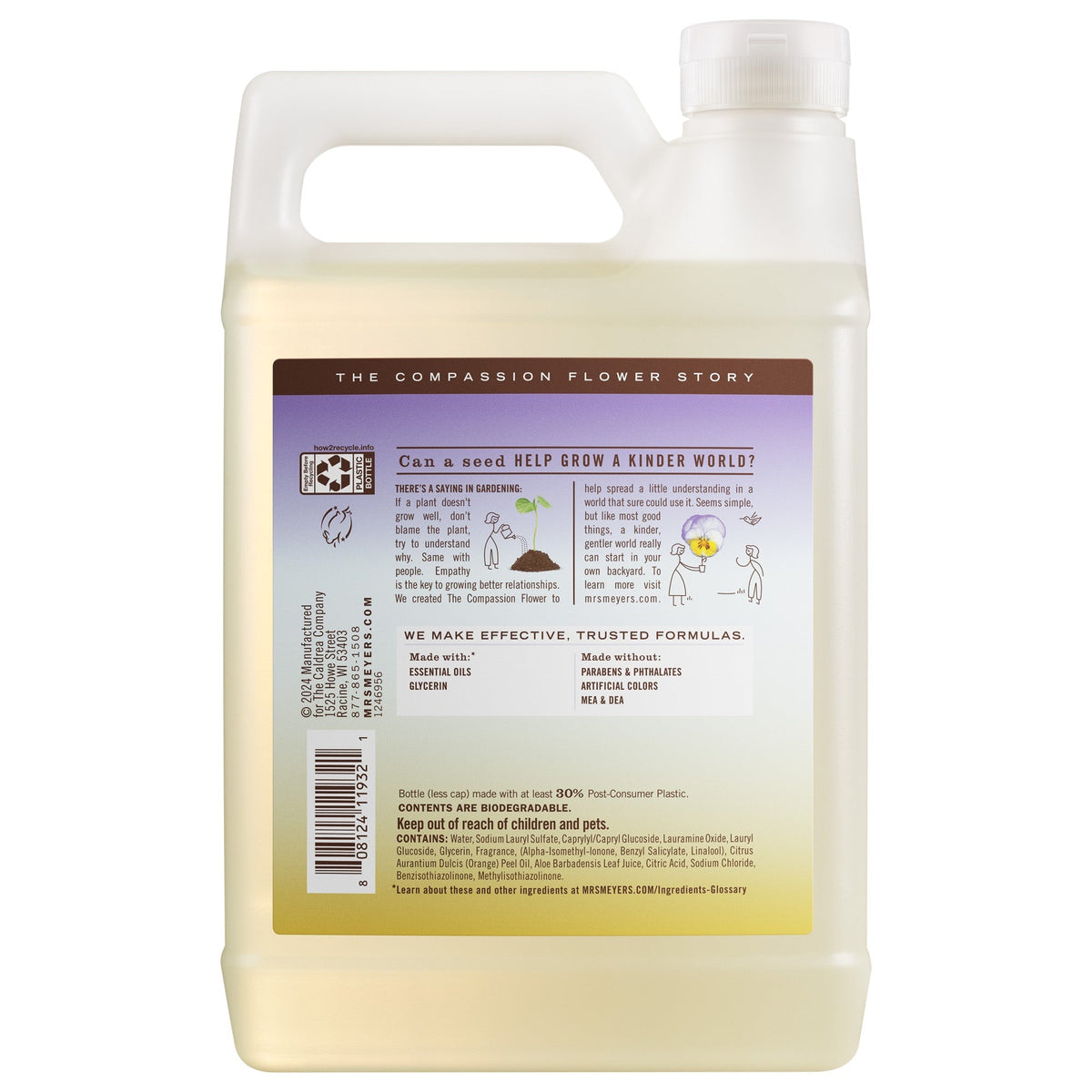 Mrs. Meyer's Compassion Flower Dish Soap Refill