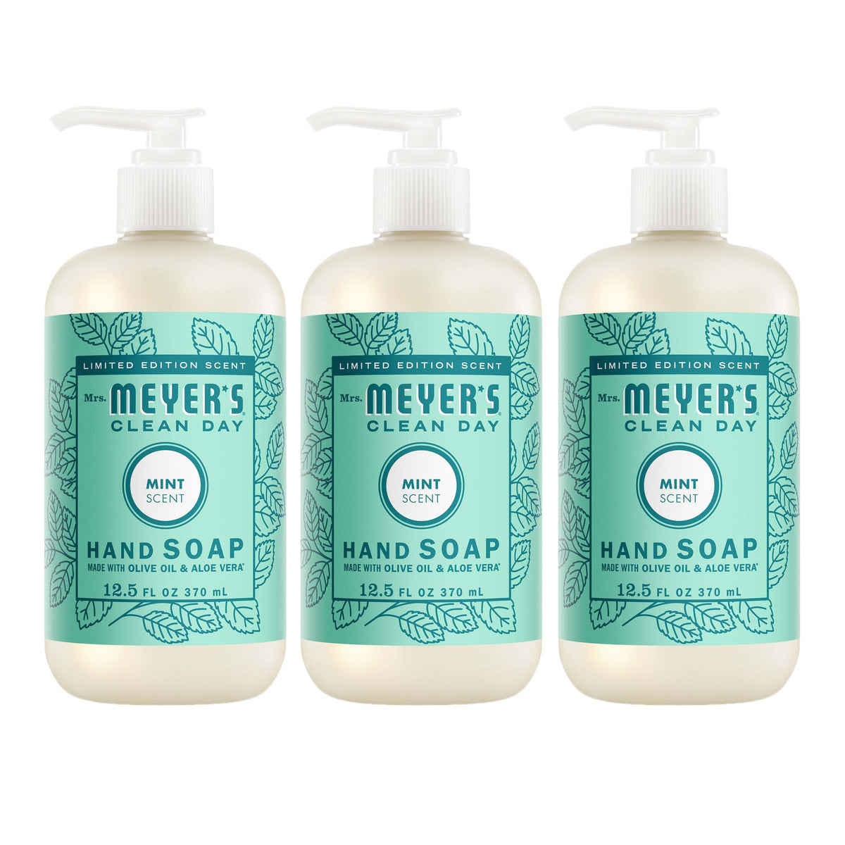 Mrs. Meyer's Mint Liquid Hand Soap 3-count Bundle